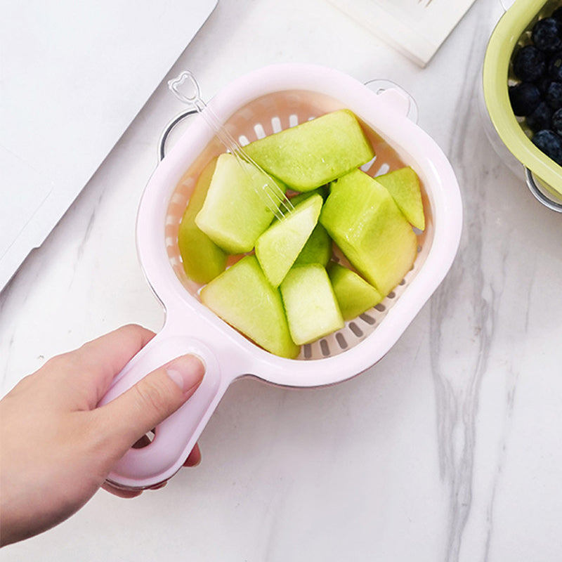 đ„TöbbfunkciĂłs, kĂ©trĂ©tegƱ gyĂŒmölcs- Ă©s zöldsĂ©gleeresztĆ kosĂĄr fogantyĂșvalđ