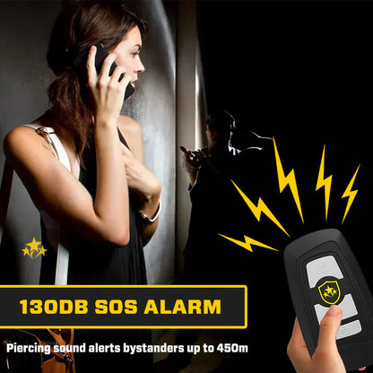 🔥 ⚡️ 3 az 1-ben sokkoló, zseblámpa és riasztó autós kulcstartó