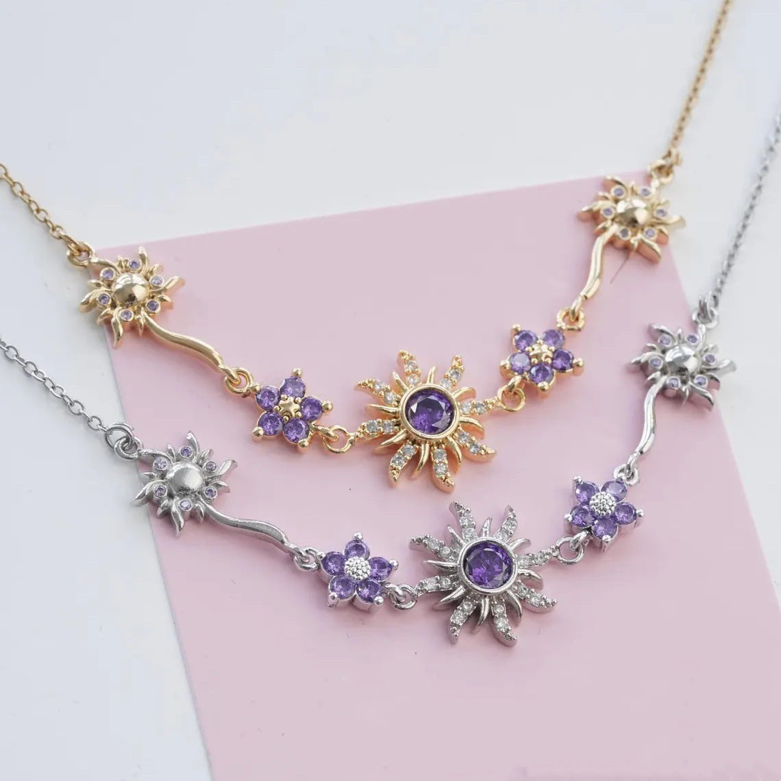 ✨💎Purple rhinestone sunburst bracelet✨💎Βραχιόλι με μωβ στρας και ηλιοφάνεια