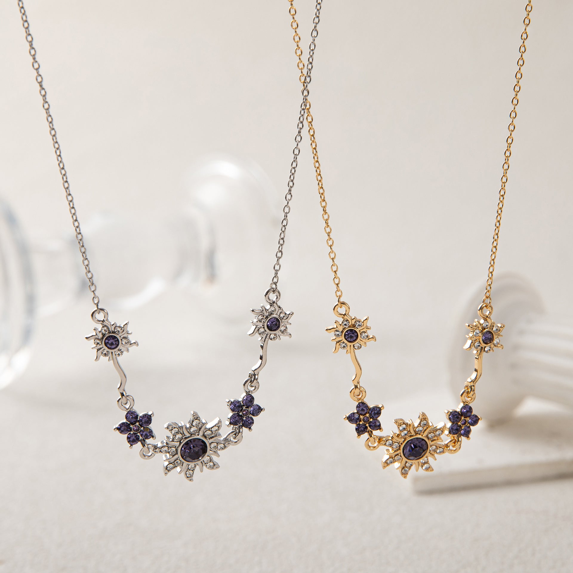 ✨💎Purple rhinestone sunburst bracelet✨💎Βραχιόλι με μωβ στρας και ηλιοφάνεια