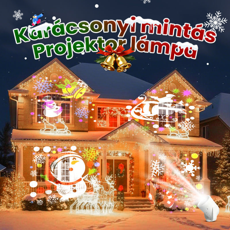 🎁Utolsó 50 szett elérhető 🧦📿Ingyenes rózsa nyaklánc🎄Karácsonyi mintás USB LED projektorfény🎁