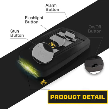 🔥 ⚡️ 3 az 1-ben sokkoló, zseblámpa és riasztó autós kulcstartó