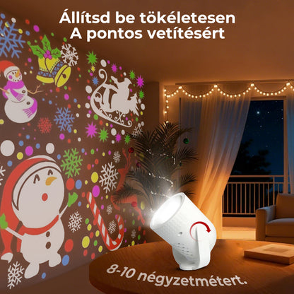 🎁Utolsó 50 szett elérhető 🧦📿Ingyenes rózsa nyaklánc🎄Karácsonyi mintás USB LED projektorfény🎁