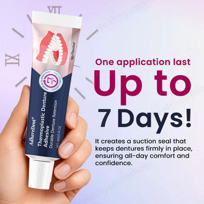 AdhereDent® termoplasztikus fogsorragasztó ⏳ Tartós fogsorrögzítés