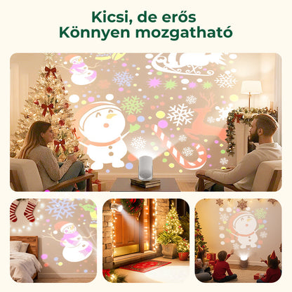 🎁Utolsó 50 szett elérhető 🧦📿Ingyenes rózsa nyaklánc🎄Karácsonyi mintás USB LED projektorfény🎁