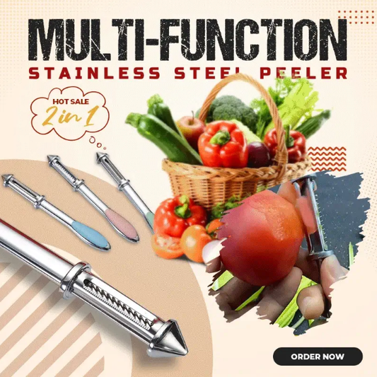【🔥1+1 ingyen】🥒🍎Többfunkciós rozsdamentes acél hámozó
