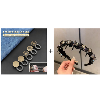 🏆 Rugós Fém Derékkiegészítő Farmerokhoz 🔩👖