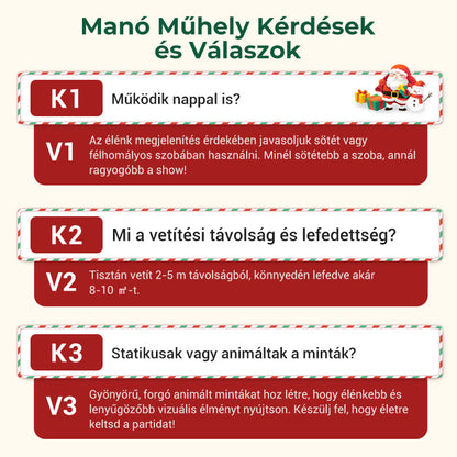 🎁Utolsó 50 szett elérhető 🧦📿Ingyenes rózsa nyaklánc🎄Karácsonyi mintás USB LED projektorfény🎁