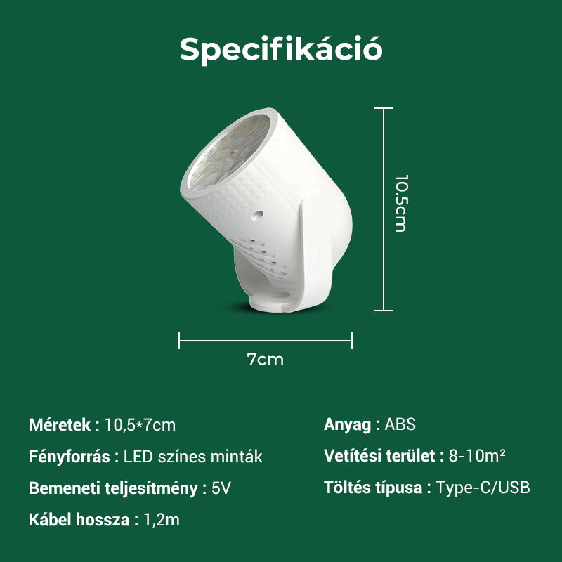 🎁Utolsó 50 szett elérhető 🧦📿Ingyenes rózsa nyaklánc🎄Karácsonyi mintás USB LED projektorfény🎁