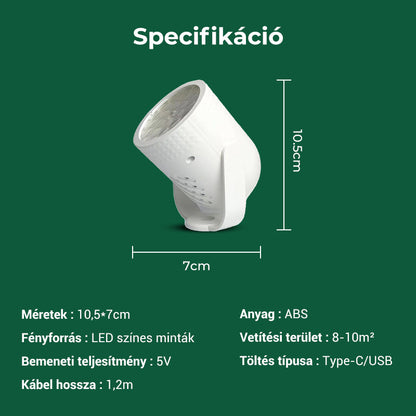 🎁Utolsó 50 szett elérhető 🧦📿Ingyenes rózsa nyaklánc🎄Karácsonyi mintás USB LED projektorfény🎁