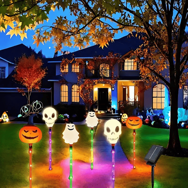 Πακέτο 6 ηλιακών φωτιστικών εδάφους LED για το Halloween