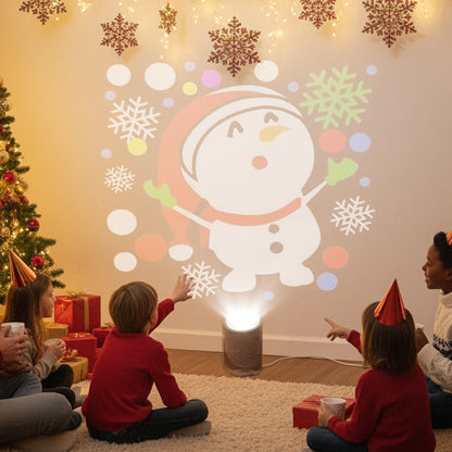 🎁Utolsó 50 szett elérhető 🧦📿Ingyenes rózsa nyaklánc🎄Karácsonyi mintás USB LED projektorfény🎁