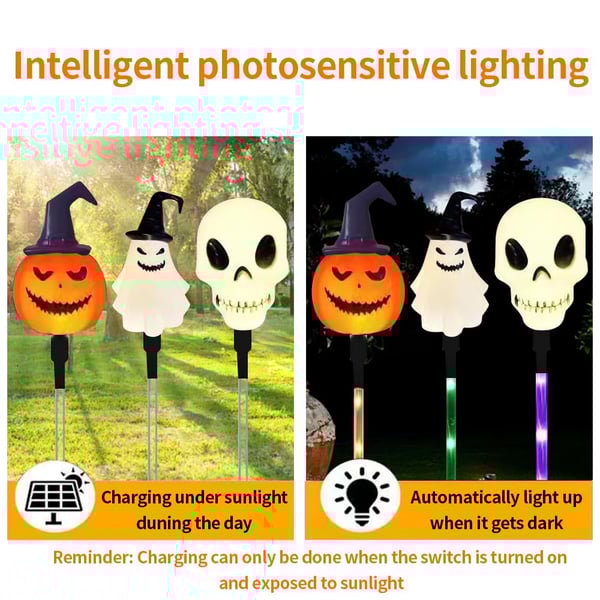 Πακέτο 6 ηλιακών φωτιστικών εδάφους LED για το Halloween
