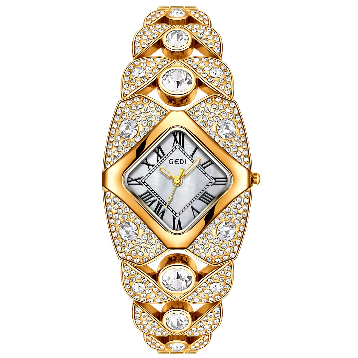 💎Γυναικείο Ρετρό Ρολόι Quartz με Λαμπερά Στρας⌚