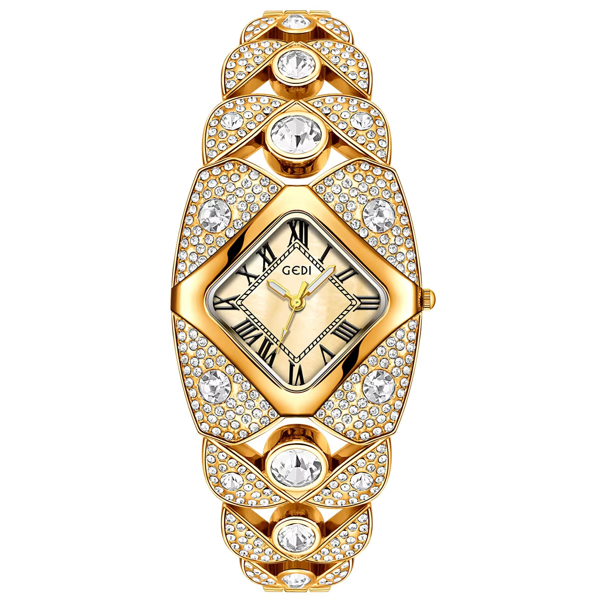 💎Γυναικείο Ρετρό Ρολόι Quartz με Λαμπερά Στρας⌚
