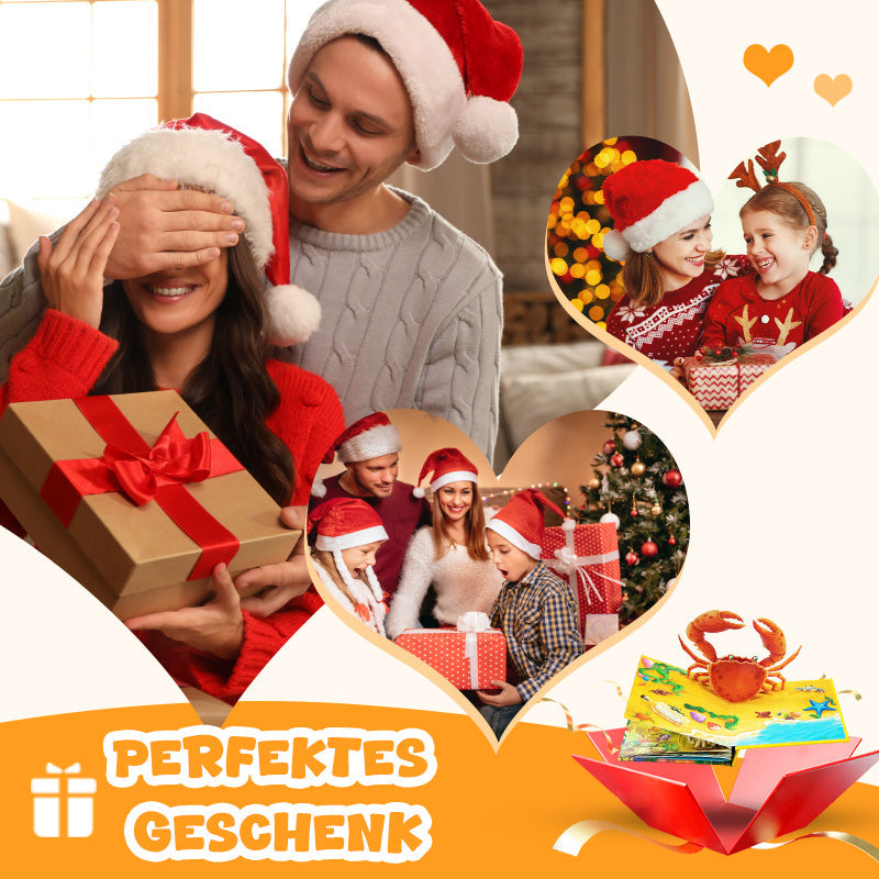 🎁Utolsó 50 szett elérhető 📿Ingyenes rózsa nyaklánc🦖 3D állatos témájú gyermekkönyvek - ✨ Lengyel hangoskönyvet tartalmaz