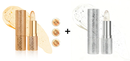 💄Luxus rúzs arany- és ezüstpelyhekkel, amely azonnal ragyogóvá teszi az arcszínt.