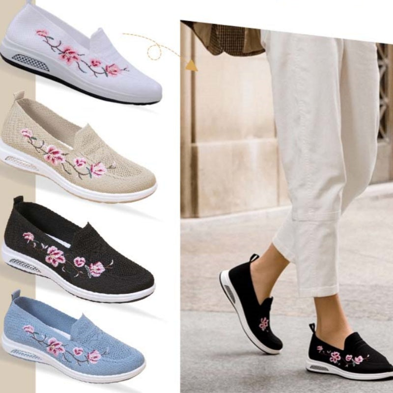 🌸【EU37-41】Γυναικεία χαλαρά αναπνεύσιμο τυπωμένο καμβά Γυναικεία χαλαρά παπούτσια
