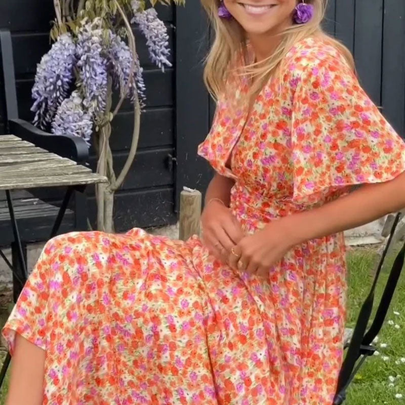 💃 Γλυκό εκλεκτής ποιότητας Floral γυναικεία φορέματα