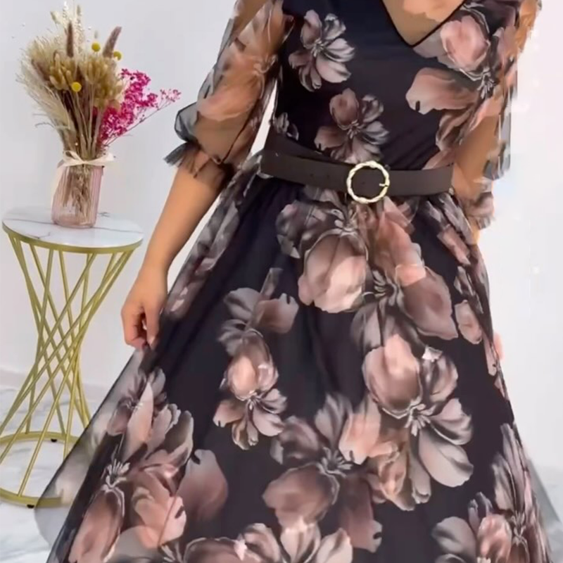 👗 Φόρεμα με φλοράλ σχέδιο