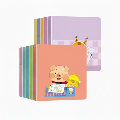 📚🧠 10 db-os interaktív kisgyermekeknek szóló tanulási könyvkészlet 👶💕