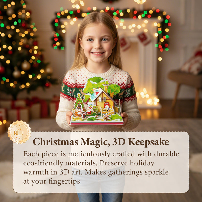 🧩3D DIY karácsonyi kirakós készlet🏠