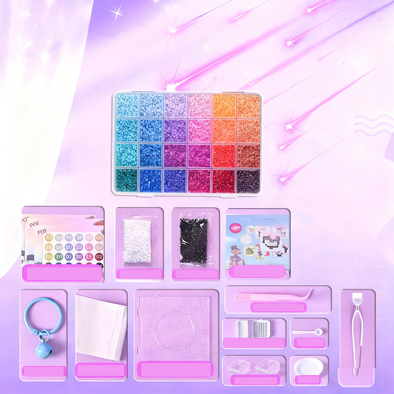 🎁🎨 Teljes kézzel készített gyöngyös szett 👧✂️