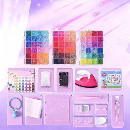 🎁🎨 Teljes kézzel készített gyöngyös szett 👧✂️