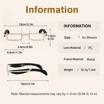 👓 Összecsukható, recept nélkül kapható szemüveg (kék fény szűrővel, szemüvegtokkal)