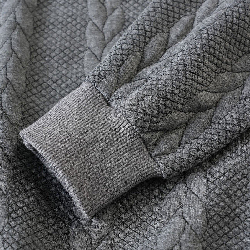 🔥Férfi alkalmi félcipzáras kötött pulóver✨