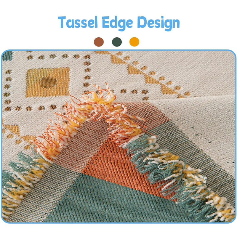 Fordítható bohém kanapéhuzat rojtokkal